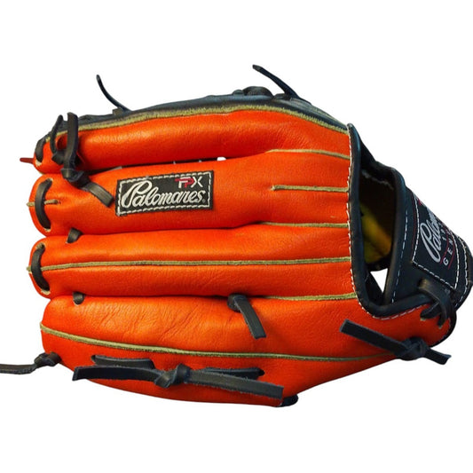 Manopla Beisbol Adulto M.1250 Naranja Tejido Palomares Fpx Negro Naranja 12.5