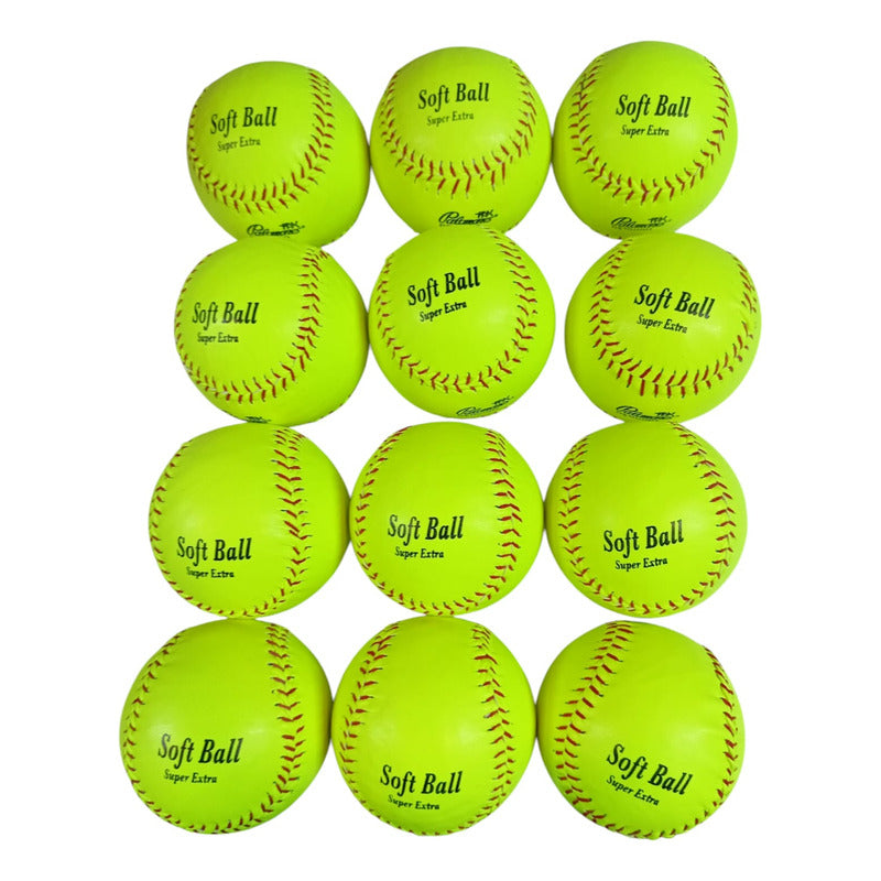 Docena Pelotas Softbol Palomares Genuino Diamante Fpx