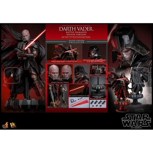 Hot Toys Darth Vader Battle Damaged Deluxe Figura 1/6 Fpx