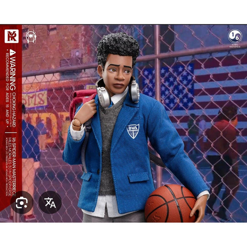 Youngrich No Hot Toys Miles Morales 3.0 Figura 1/6 Fpx