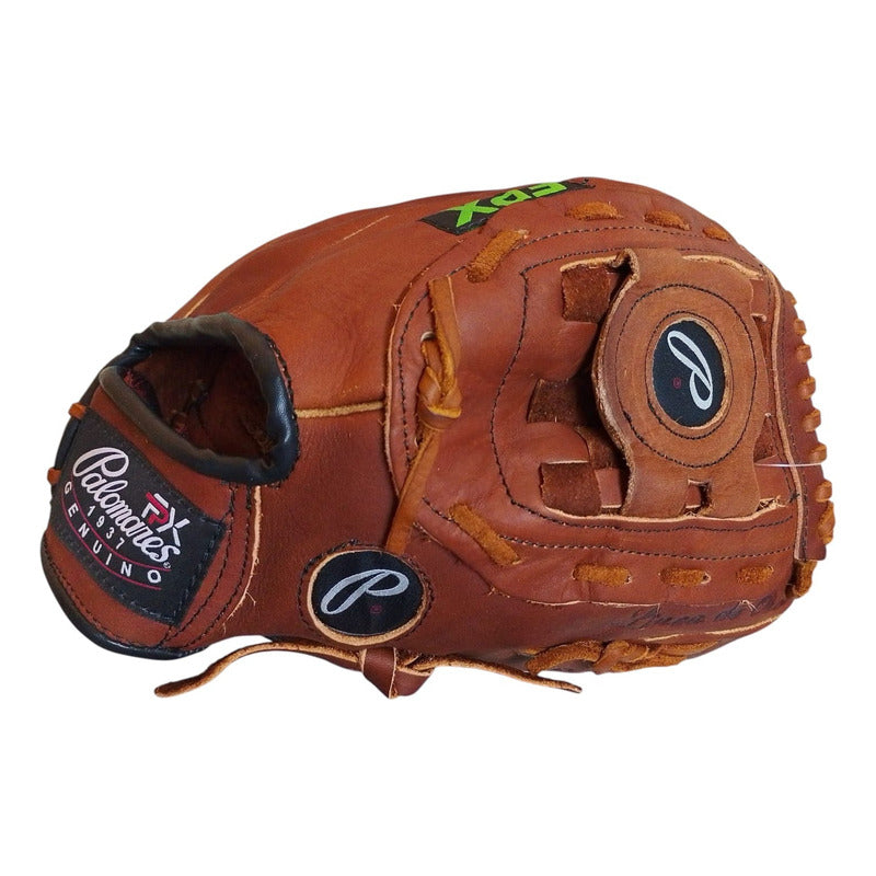 Guante Manopla Beisbol 12.5puLG G350 Piel Palomares Fpx Café Juvenil/adulto