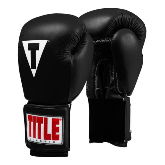Guantes Title Box Piel Classic Velcro Negro Palomares Fpx