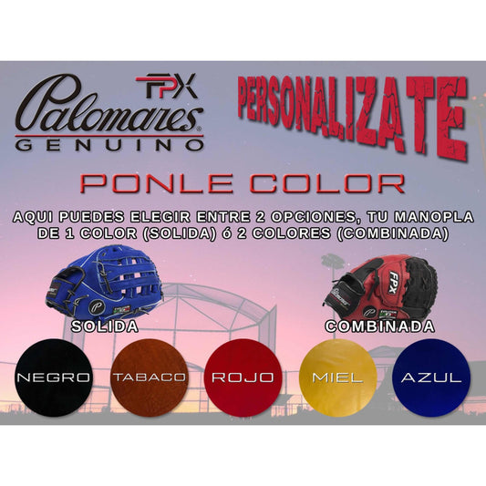 Manopla Beisbol Personalizada Piel Palomares Genuino Fpx