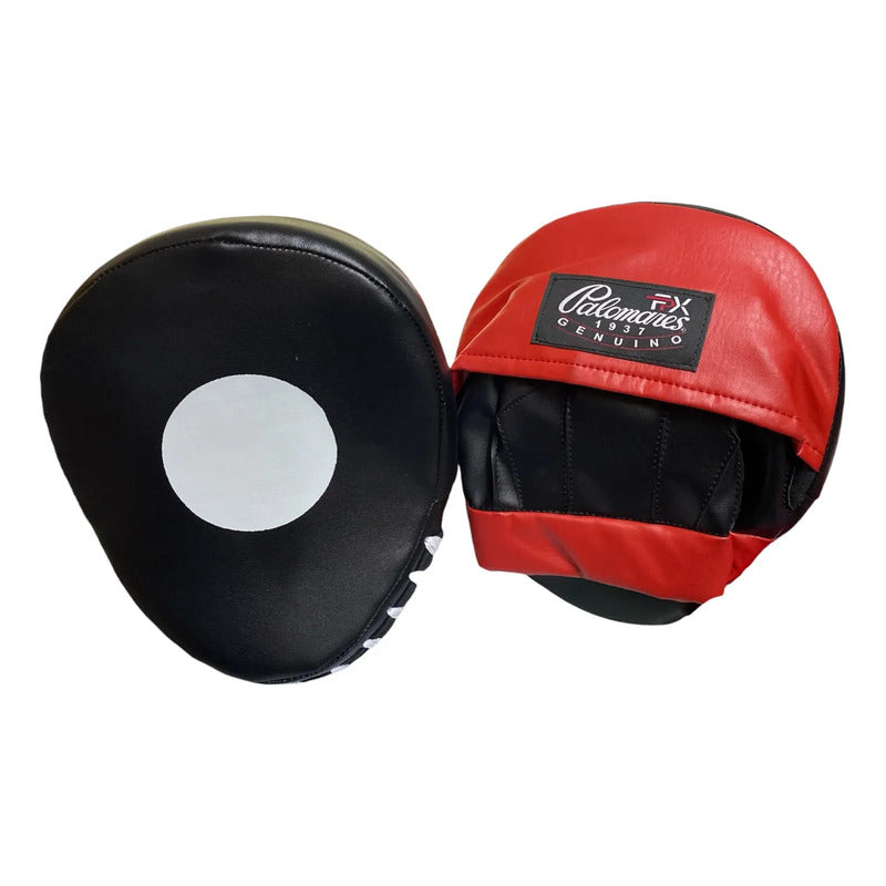 Par Manopla Curva Golpeo Box Vinil Palomares Genuino Fpx Negro