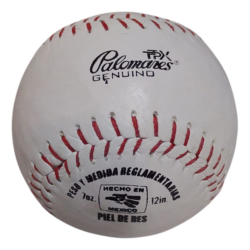 Docena Pelota Softbol Blanca Costura Roja Fpx