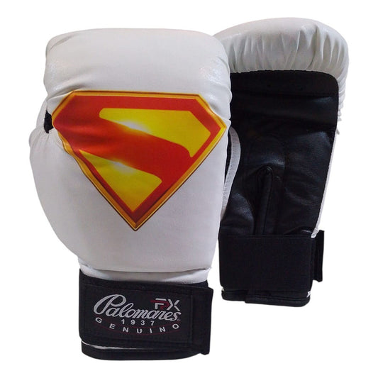 Par Guante Box Infantil Superman Escudo 2025 Dc Palomaresfpx 6 Oz Blanco