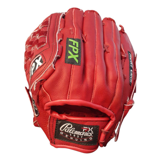 Manopla Beisbol Zurda Rojo Mak 14puLG Palomares Genuino Fpx Rojo Adulto
