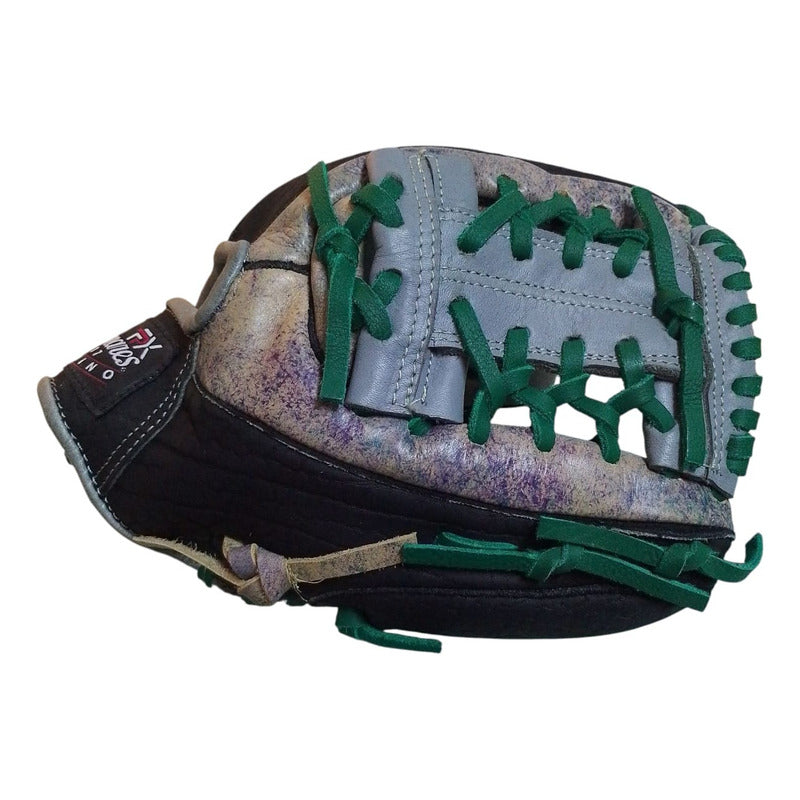 Guante Manopla Beisbol 1285 11 Ed.unica Piel Palomares Fpx Verde Musgo Juvenil/adulto