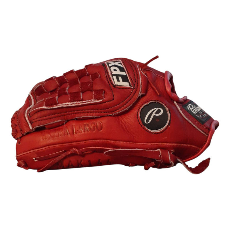 Manopla Beisbol Zurda Rojo Mak 14puLG Palomares Genuino Fpx Rojo Adulto