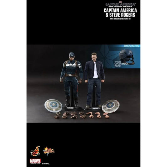 Hot Toys Capitan America And Steve Rodgers Mms243 1/6 Fpx