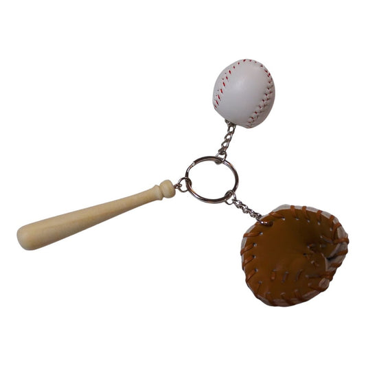 Llavero Béisbol Bat,pelota Y Manopla Palomares Genuino Fpx