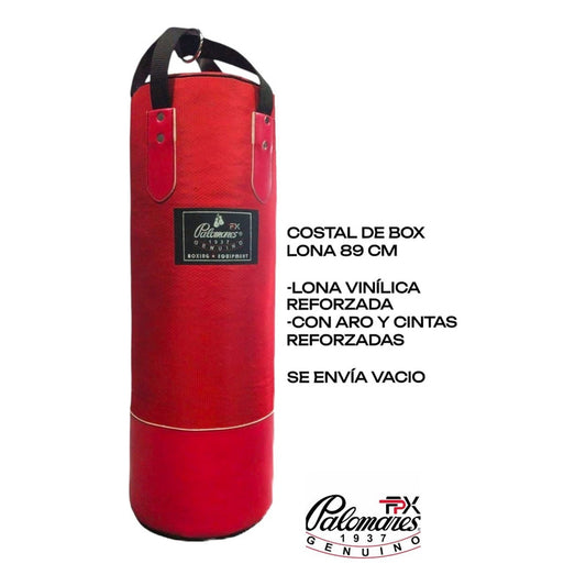 Costal Boxeo Lona Chico Rojo Palomares Genuino Fpx Rojo