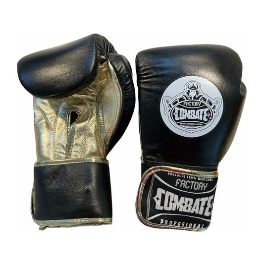 Guantes Box Piel Factory Combate Velcro Palomares Fpx Negro