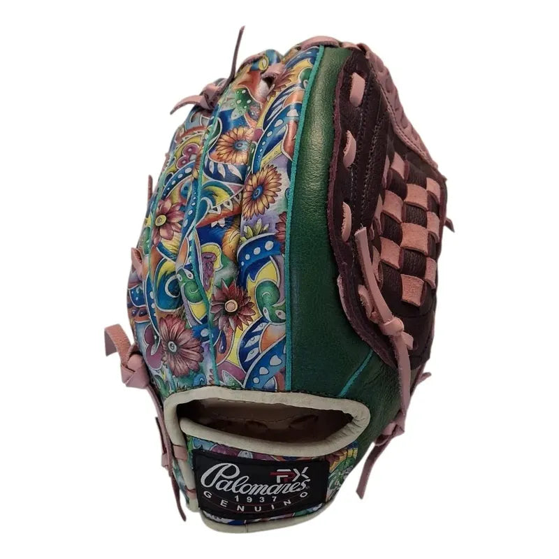Guante Manopla Beisbol 2190 Floral 12 PuLG Palomares Fpx Lila Juvenil/ Adulto
