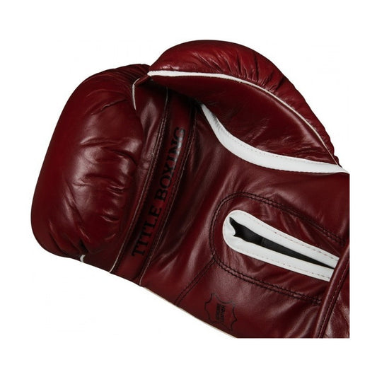 Guantes De Box Old School Velcro 14oz Title Palomares Fpx 14 Oz Marrón