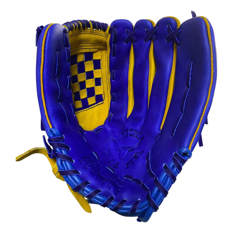 Guante Manopla Beisbol Soft Mak 144 14puLG Palomares Fpx Amarillo Juvenil/ Adulto