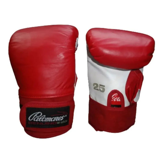 Par Guanteletas Box En Piel #25 Palomares Genuino Grat 25 Rojo
