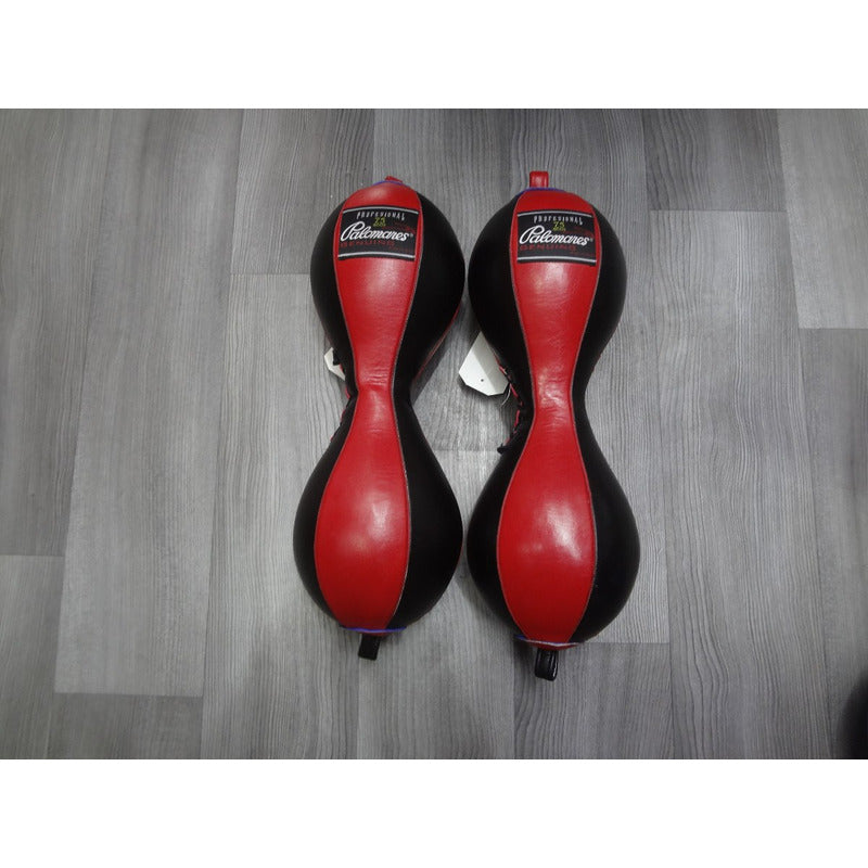 Pera Doble De Piel Rojo/negro Palomares Genuino