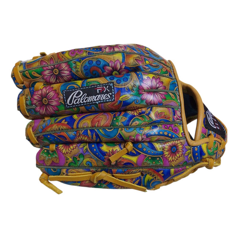 Guante Manopla Beisbol/soft Floral Tejido 12  Palomares Fpx Café Juvenil/adulto