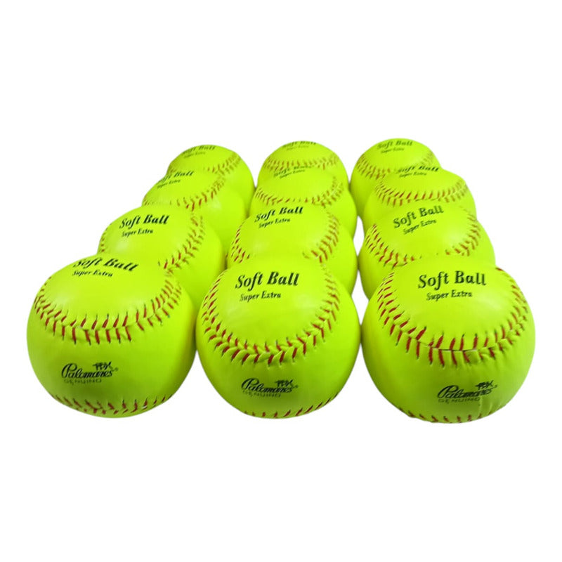 Docena Pelotas Softbol  Palomares Genuino Diamante Fpx