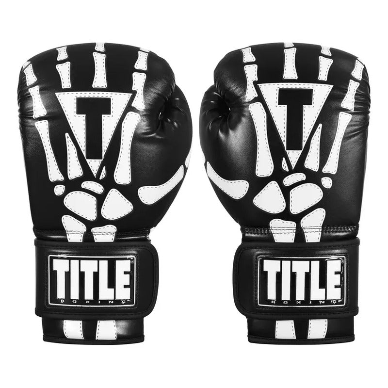 Guante Box Title Boxing Esqueleto Palomares Fpx 14 Oz Negro