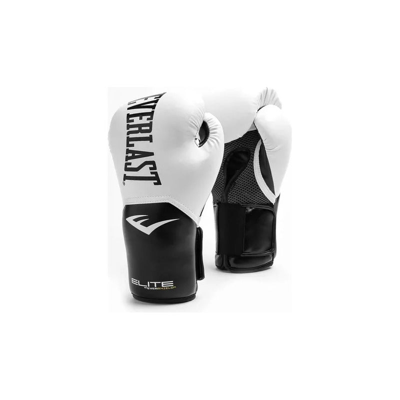 Guantes Box Everlast Elite Prostyle Bl Palomares Genuino Fpx 12oz Blanco