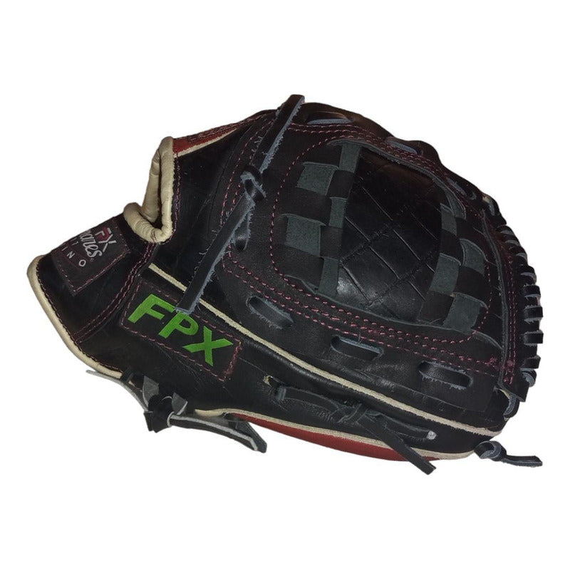 Guante Manopla Beisbol Mod 1260 12 PuLG Trampa1 Fpx Rojo/negro Adulto