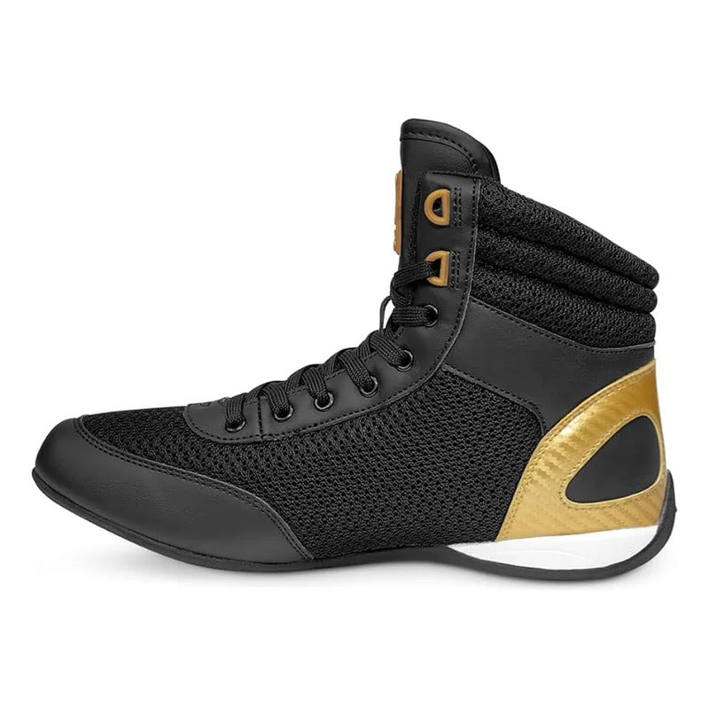 Tenis Everlast 1118 Boxeo Negro Dorado Fpx Negro Geométrico 27 Mx