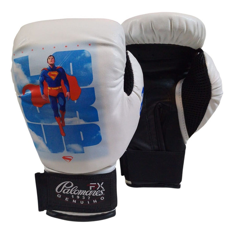 Par Guante Box Infantil 6 Oz Superman & Krypto Comic Fpx 6 Oz Blanco