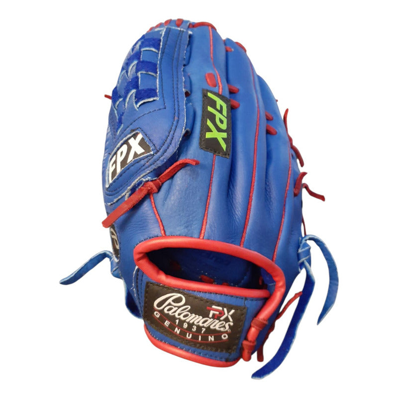 Manopla Beisbol Azul/roj Zurda Palomares Genuino Fpx Azul/rojo Adulto