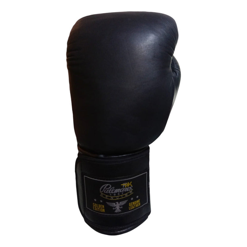 Guantes Box Piel Negro 12,14y16oz Palomares Genuino Fpx