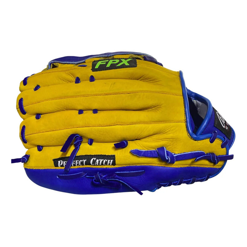 Guante Manopla Beisbol Soft Mak 144 14puLG Palomares Fpx Amarillo Juvenil/ Adulto