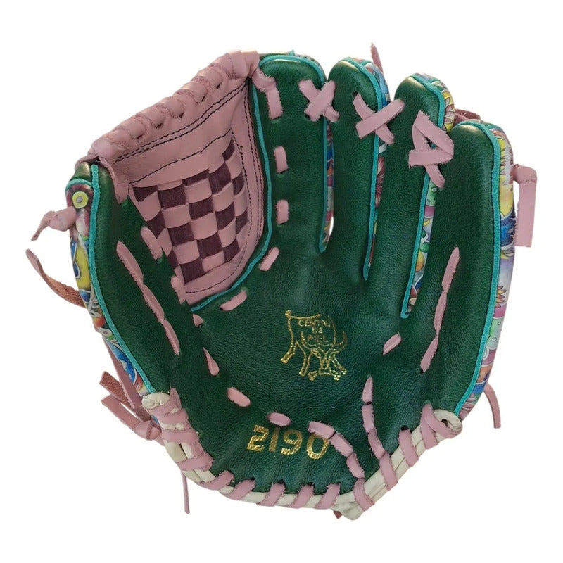 Guante Manopla Beisbol 2190 Floral 12 PuLG Palomares Fpx Lila Juvenil/ Adulto