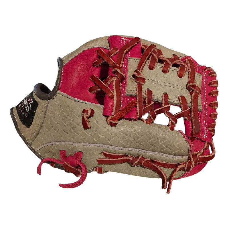 Guante Manopla Beisbol 1250 11.5 Rosa Ed.unic Palomares Fpx Gris Juvenil/adulto