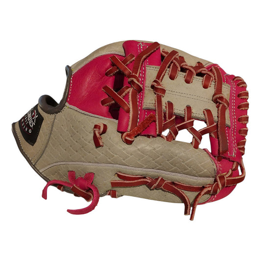 Guante Manopla Beisbol 1250 11.5 Rosa Ed.unic Palomares Fpx Gris Juvenil/adulto