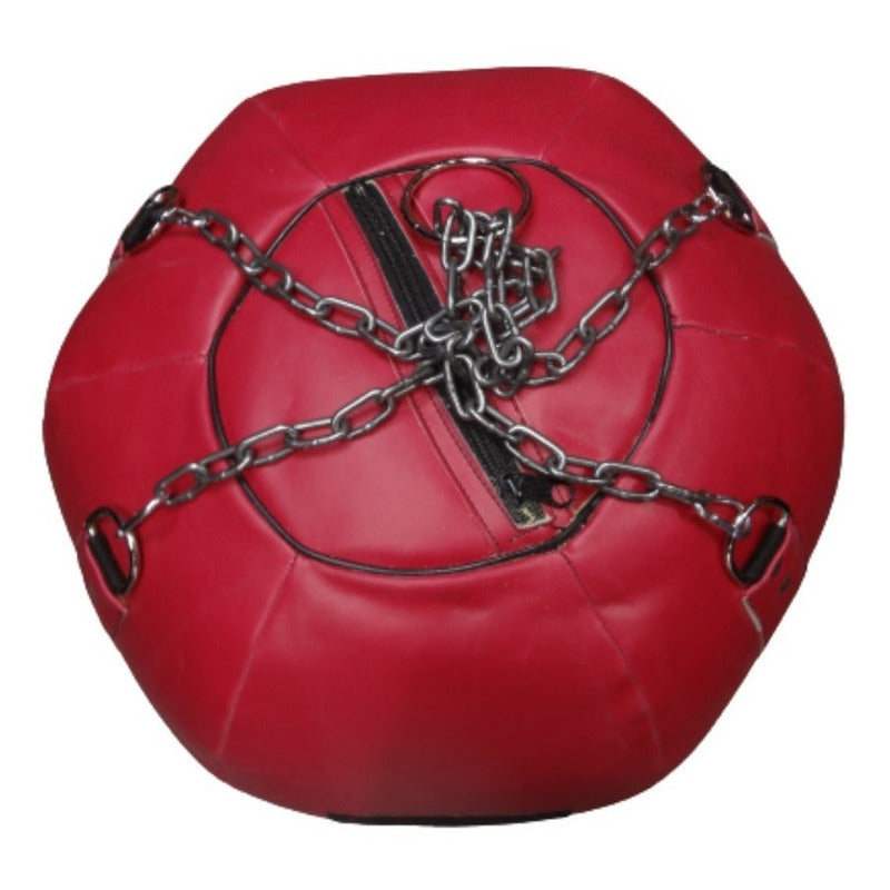 Costal De Box Redondo O Bola Vinil Palomares Genuino Fpx Rojo