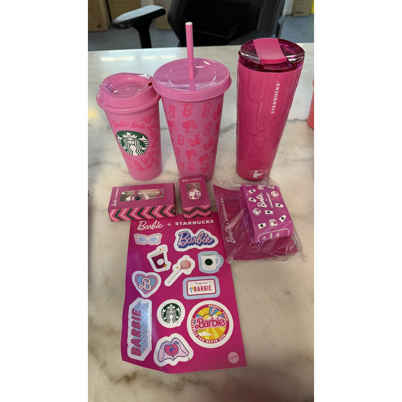 Vaso Stanley Starbucks Barbie Coleccion Vasostopperstickers Rosa Chicle