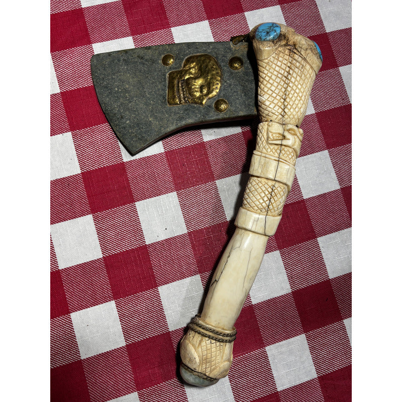 Hacha Cuchillo Antiguo Ritual Cultura Maya Oro Tumbaga Fpx Hueso