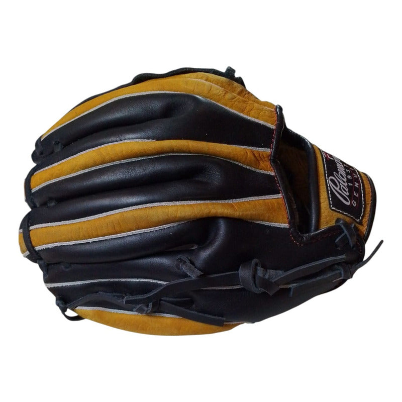 Guante Manopla Beisbol 1285 Bl/yw 12.5  Med Palomares Fpx Negro/amarillo Adulto/ Juvenil