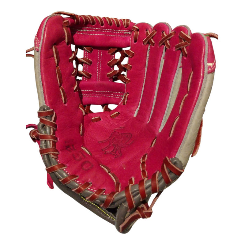 Guante Manopla Beisbol 1250 11.5 Rosa Ed.unic Palomares Fpx Gris Juvenil/adulto