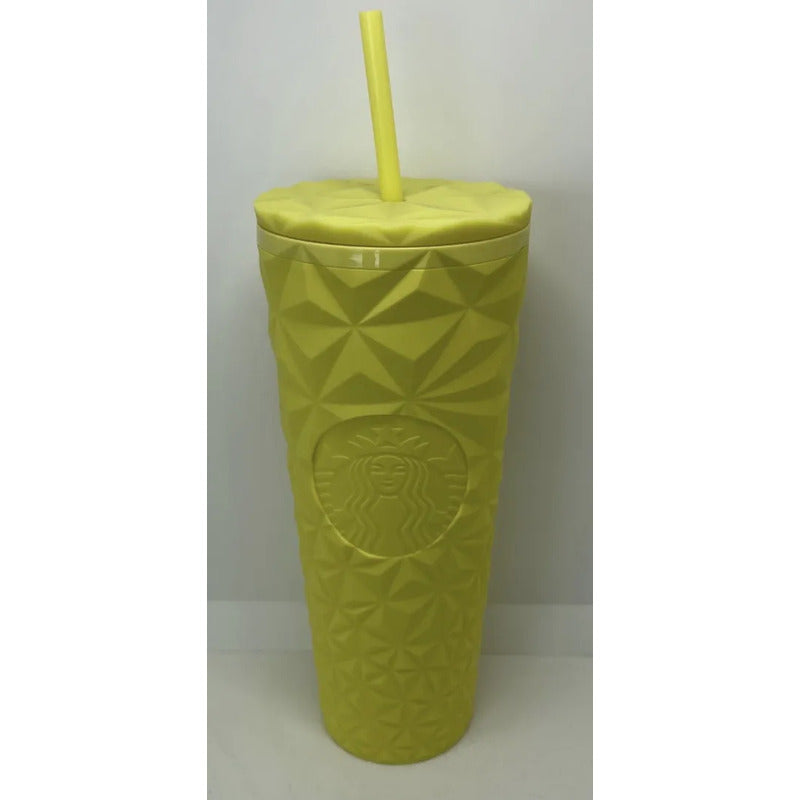 Vaso Starbucks Yellow Geometric Prism 2025 Cold Cup Amarillo