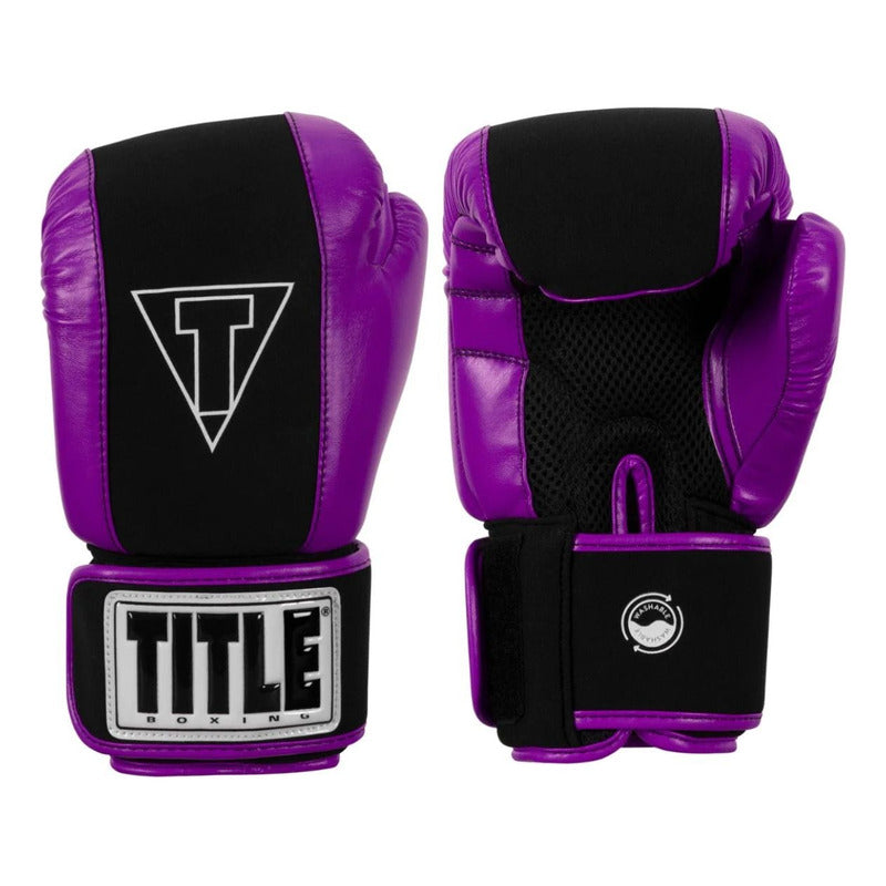 Guantes Box Title Gel Fitness Lavable Morado Palomares Fpx