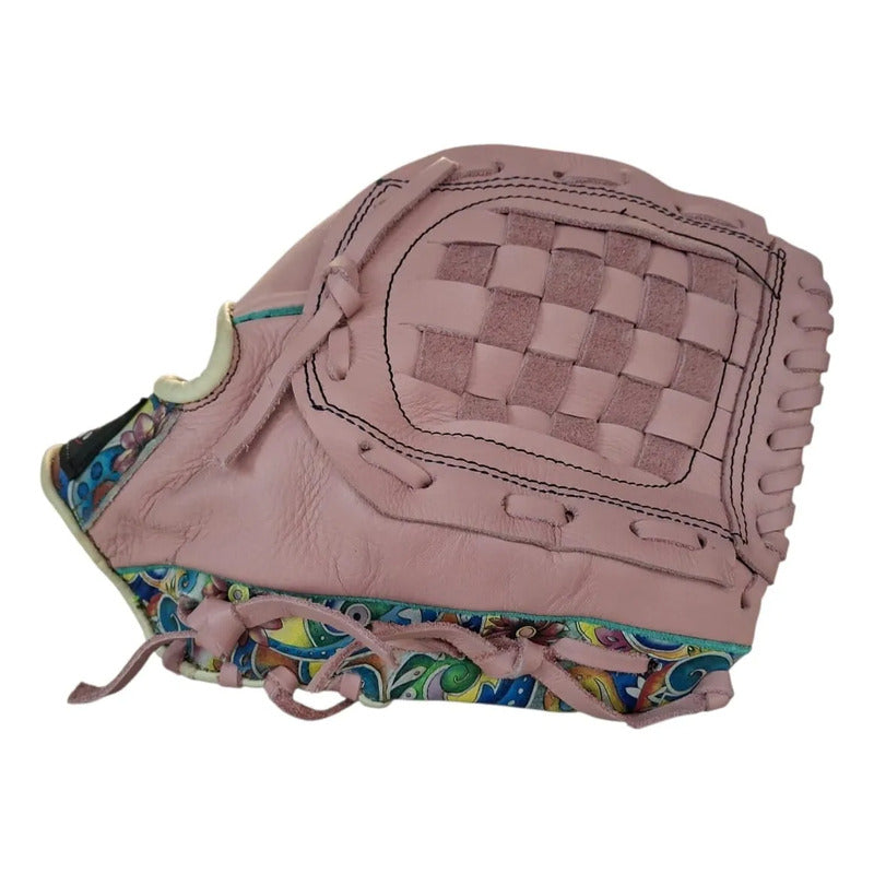 Guante Manopla Beisbol 2190 Floralrosa 12 PuLG Palomares Fpx Coral Claro Juvenil/ Adulto
