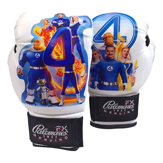 Par Guante Box Infantil Vinil Los 4fantasticos Palomares Fpx 6 Oz Blanco