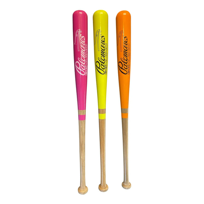 Bat Madera Béisbol #35 Neon,rosa,naranja Palomares Fpx Rosa Chicle