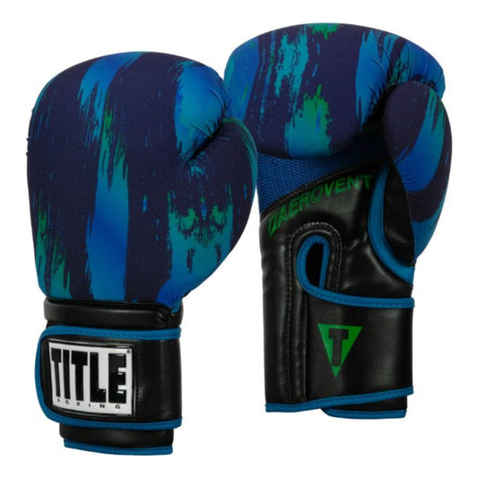 Guantes Boxeo Title Original Electrico Azul Nuevo Fpx 14oz Azul