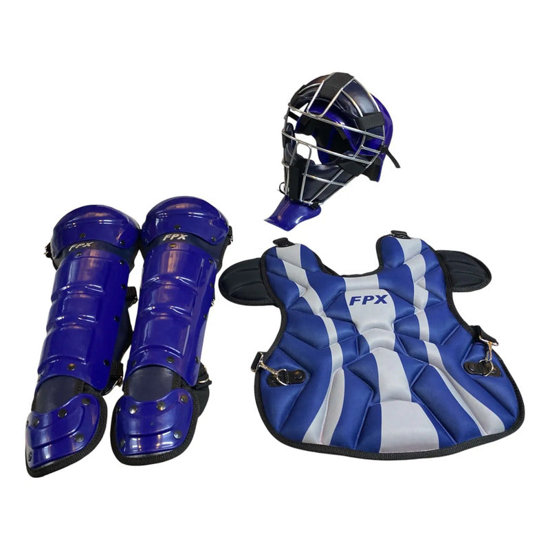Arreo Catcher Beisbol Infantil Peto/espinillera/cascoccareta Azul