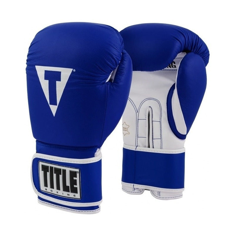 Guantes De Box Azul Title Pro Style Piel Palomares Fpx