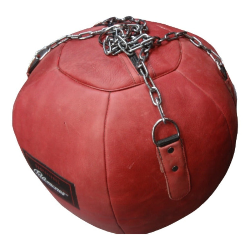 Costal Box Redondo O Bola Piel Rd Palomares Genuino Fpx  Rojo