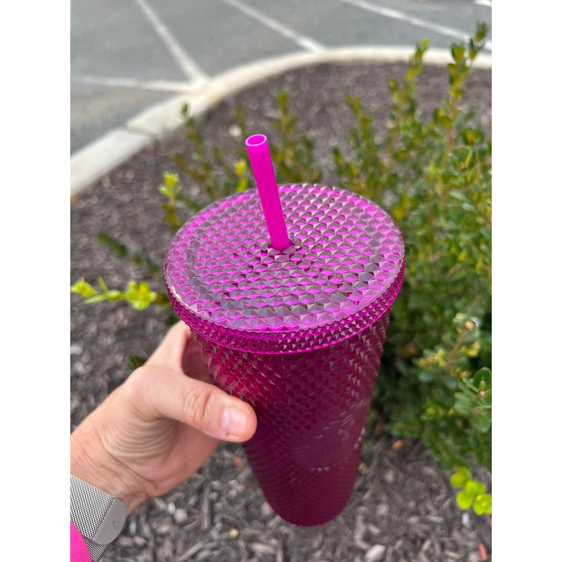 Vaso Starbucks Studded De Acrílico Berry Purpple Para Bebidas Frías (710 Ml)